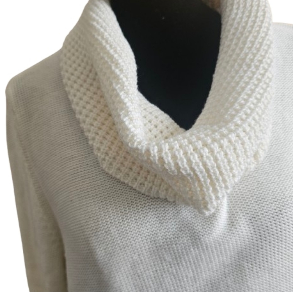 Calvin Klein Women's Cream Cowl Neck Sweater Tunic - Picture 3 of 9